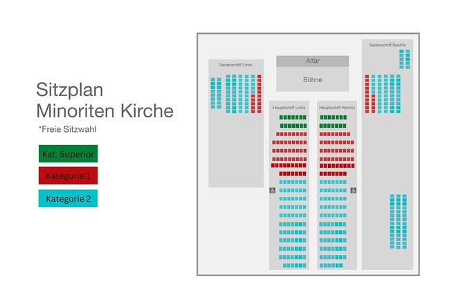 Classical Concerts in the Minorite Church - Tickets Vienna - The 60 to 75 minute format: A perfect break from sightseeing