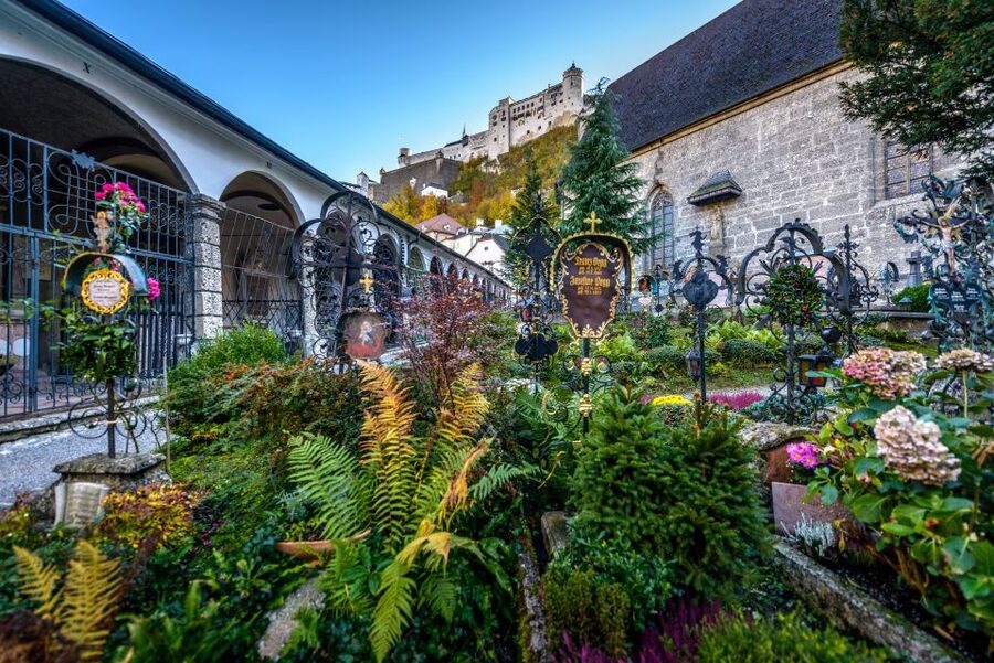 From Vienna: Sound of Movies Musical Tour to Salzburg - Salzburg hiding-story stops: Saint Peter’s Monastery and the real von Trapps