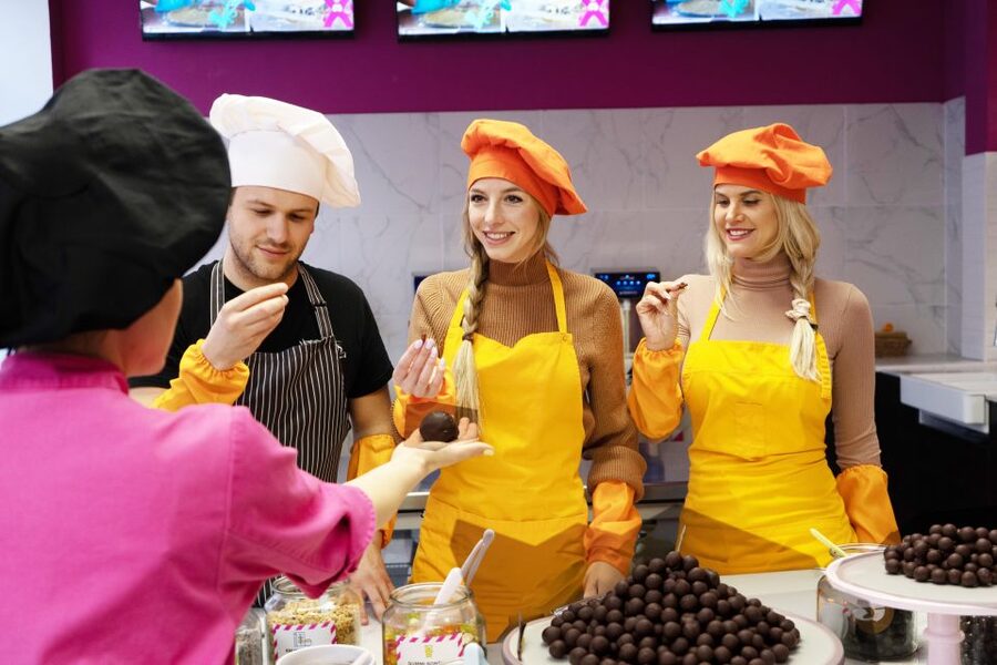 Mozart Kugel Workshop - Chocolate Museum Vienna: the pink building you’ll actually find