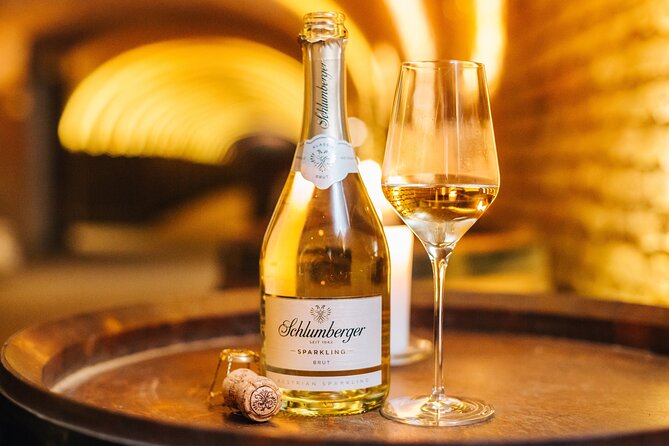 Schlumberger Sparkling Wine Cellar World Entrance Ticket in Vienna - The Champagne-style tasting moment: included glass vs five-sample upgrade