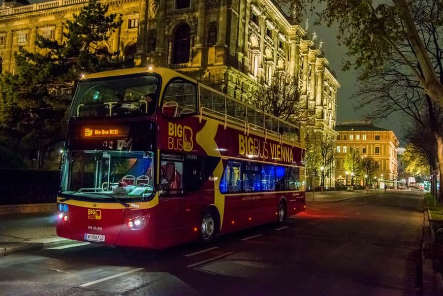 Vienna: Big Bus City Highlights Night Tour with Live Guide - Schönbrunn palace pass-by: big scale, short window
