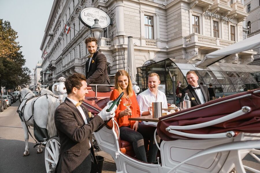 Vienna: Culinary Horse-Drawn Carriage Experience - The culinary piece: Austrian flavors with a glass in hand