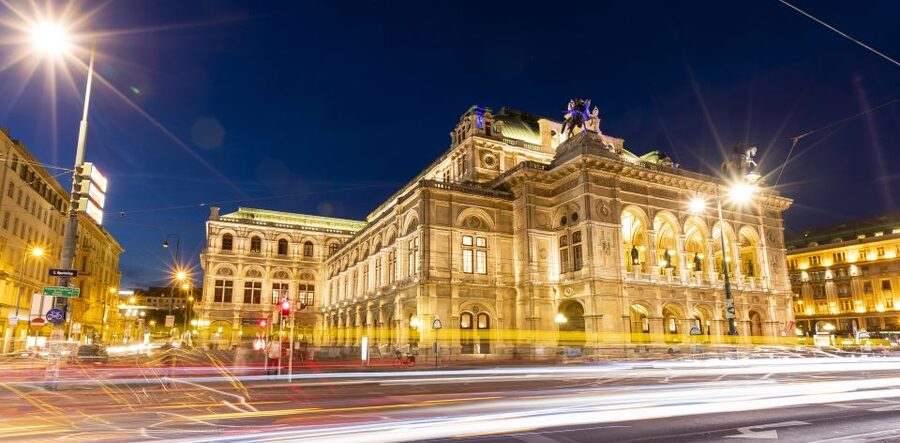 Vienna: Panoramic Night Tour by Bus - Vienna State Opera area and the route flow that keeps it easy